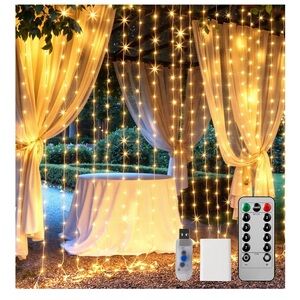 LED Curtain String Lights with Remote Control
